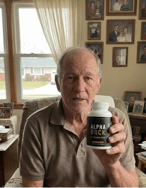 Older man relaxed at home after his daily routine