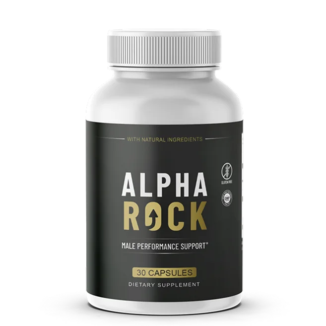 AlphaRock male performance support bottle for a daily vitality routine